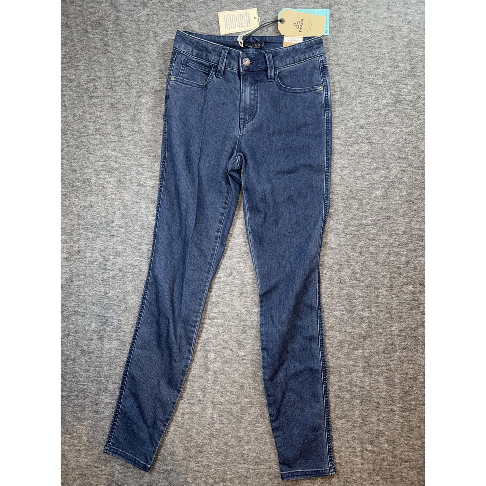 prAna Womens Oday Jean Indigo Blue Everyday Essential Fitted Size 0 NEW